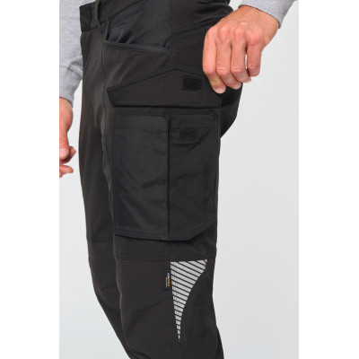 Recycled multi pocket stretch trousers